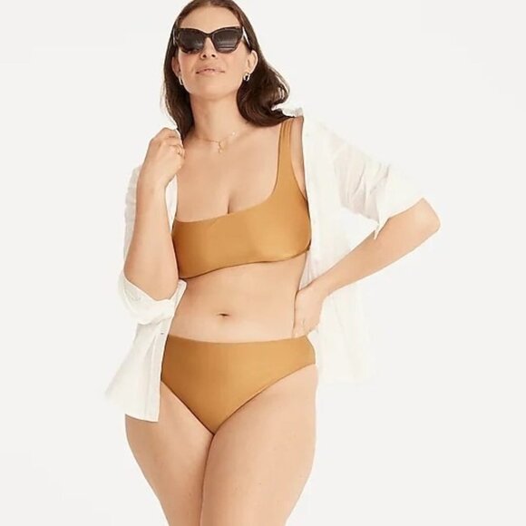 NWT J.Crew Two Piece Bikini Set Liquid Bronze XXL - Picture 3 of 10
